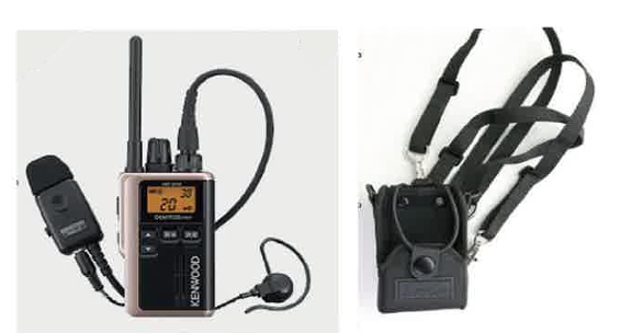 防水型トランシーバー（ピンマイク・キャリングケース付）