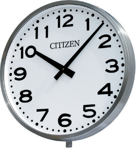 壁掛型・防雨型・交流電源式時計(強化ガラス)